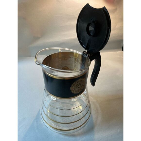 Elegant Black and Gold Coffee Carafe - Picture 5 of 5
